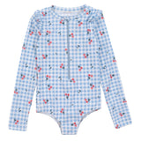 Cherry Gingham - Rashguard Swimsuit > Nano