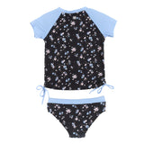 Petite Floral in Black - 2 Piece Tankini Rashguard Swimsuit > Nano