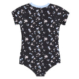 Petite Floral in Black - Rashguard Swimsuit > Nano
