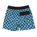 Aqua Green Check UV Swim Trunks  > Nano