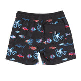 Black Swim Trunk with Ocean Life Images > Nano