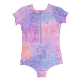Lilac Kitty Tie Die - Rashguard Swimsuit > Nano ( Cotton Candy)
