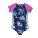 Navy-Purple Rashguard Swimsuit > Nano