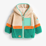 Colour Black Plush Jacket > Souris Mini - Cream, Orange and Turquoise