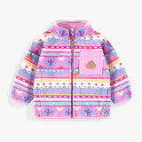 Purple Patterned Fleece Jacket > Souris Mini