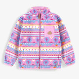 Purple Patterned Fleece Jacket > Souris Mini