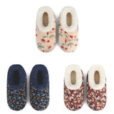 Cordoroy Floral Ladies Snoozies - Three Colours