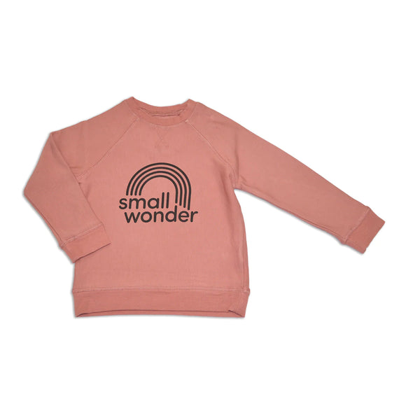Small Wonder Bamboo Fleece Sweatshirt in Ash Rose & Black
