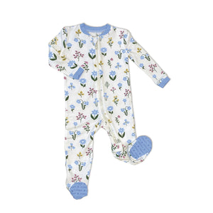 Wild Flower Bamboo Fleece Footie w/2 way zipper > Silkberry Baby