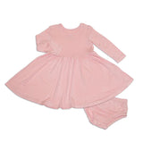 Coral Blush Bamboo Twirl Dress > Silkberry Baby (w/bloomer)