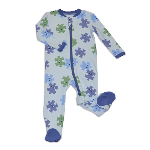 Puzzle Pals Bamboo 'Fleece' Footie Sleeper > Silkberry Baby (Cozier)