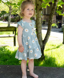 Daisy Flutter Sleeve Tiered Dress > Silkberry Baby w/bloomer in 3 and 6x