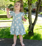 Daisy Flutter Sleeve Tiered Dress > Silkberry Baby w/bloomer in 3 and 6x