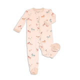 Pink Unicorn Meadow Ruffle Bamboo Sleeper > Silkberry Baby