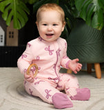 Whimsical Bow Bamboo 'Fleece' Footie Sleeper > Silkberry Baby (Cozier)