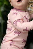 Whimsical Bow Bamboo 'Fleece' Footie Sleeper > Silkberry Baby (Cozier)
