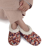Cordoroy Floral Ladies Snoozies - Three Colours