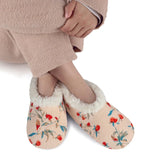 Cordoroy Floral Ladies Snoozies - Three Colours