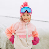 Pink Cable Knit Toque with PomPon > Souris Mini