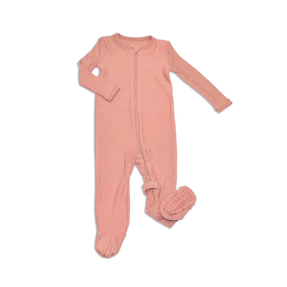 Silkberry Baby - Bamboo Fleece Zip-up Footies - Ash Rose – Kids Clothing  Cottage