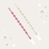 Pacifer Clips > Baby Bliss (Almond and Dusty Rose)