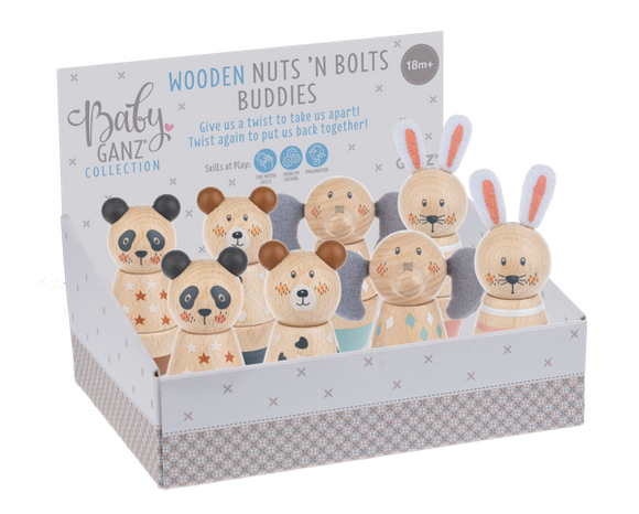 Wooden NUTS & BOLTS Buddies - GANZ