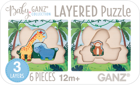 Wooden Jungle Layered Puzzle - GANZ