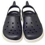 Cloggy Sandal - Navy/White > Boatilus