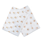 Rainbows and Suns - Lulujo Two pack Muslin Swaddles