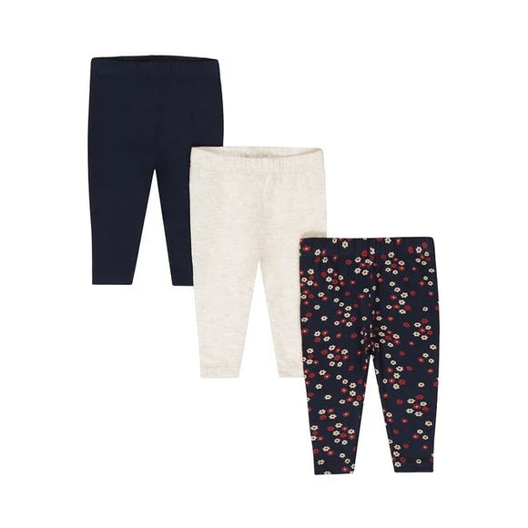 Leggings - Three Pack > Dirkje (printed floral-navy-beige)