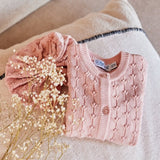 Fine Knit Baby Jumper with Turban Knit Hat  > Dirkje - Blushed Pink