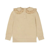 Ruffle Collar Jersey Top > Dirkje - Sand