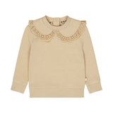 Ruffle Collar Jersey Top > Dirkje - Sand