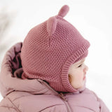 NOSTAGIC ROSE 'Soft Touch' Knit Bear Balaclava > Calikids