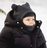 BLACK INK 'Soft Touch' Knit Bear Balaclava > Calikids