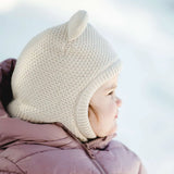 Moon Beam (Cream) 'Soft Touch' Knit Bear Balaclava > Calikids