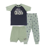 Tractor 3 Piece Pajamas > Nano (with pants & shorts)