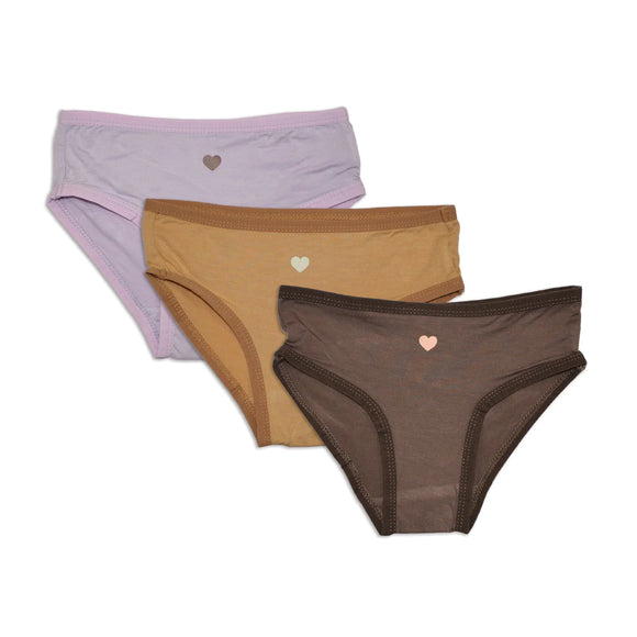 Bamboo Girls Bikini Underwear 3 pack - Antler/Fairy/Prairie