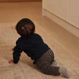 Navy-Beige Checked Trousers > Dirkje in 12, 18, 24m, 4 & 5 years.