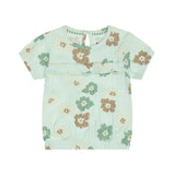 Big Flower Green Ruffle Tee > Dirkje