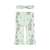 Big Flower Green Flared Leggings & Headband > Dirkje