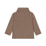 Soft Brown Ribbed L/S Polo Shirt > Dirkje