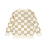 Sand & Cream Check Sweatshirt > Dirkje