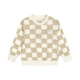 Sand & Cream Check Sweatshirt > Dirkje
