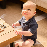 Dark Blue (Santa Monica) Button Top and Short Set > Dirkje