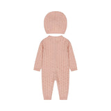 Fine Knit Baby Jumper with Turban Knit Hat  > Dirkje - Blushed Pink