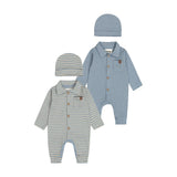 Striped Blue Romper & Hat Set > Dirkje