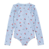 Cherry Gingham - Rashguard Swimsuit > Nano