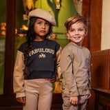 Taupe L/S Stripe T-shirt > Koko Noko