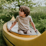 Sand Striped Cotton T-shirt > Koko Noko
